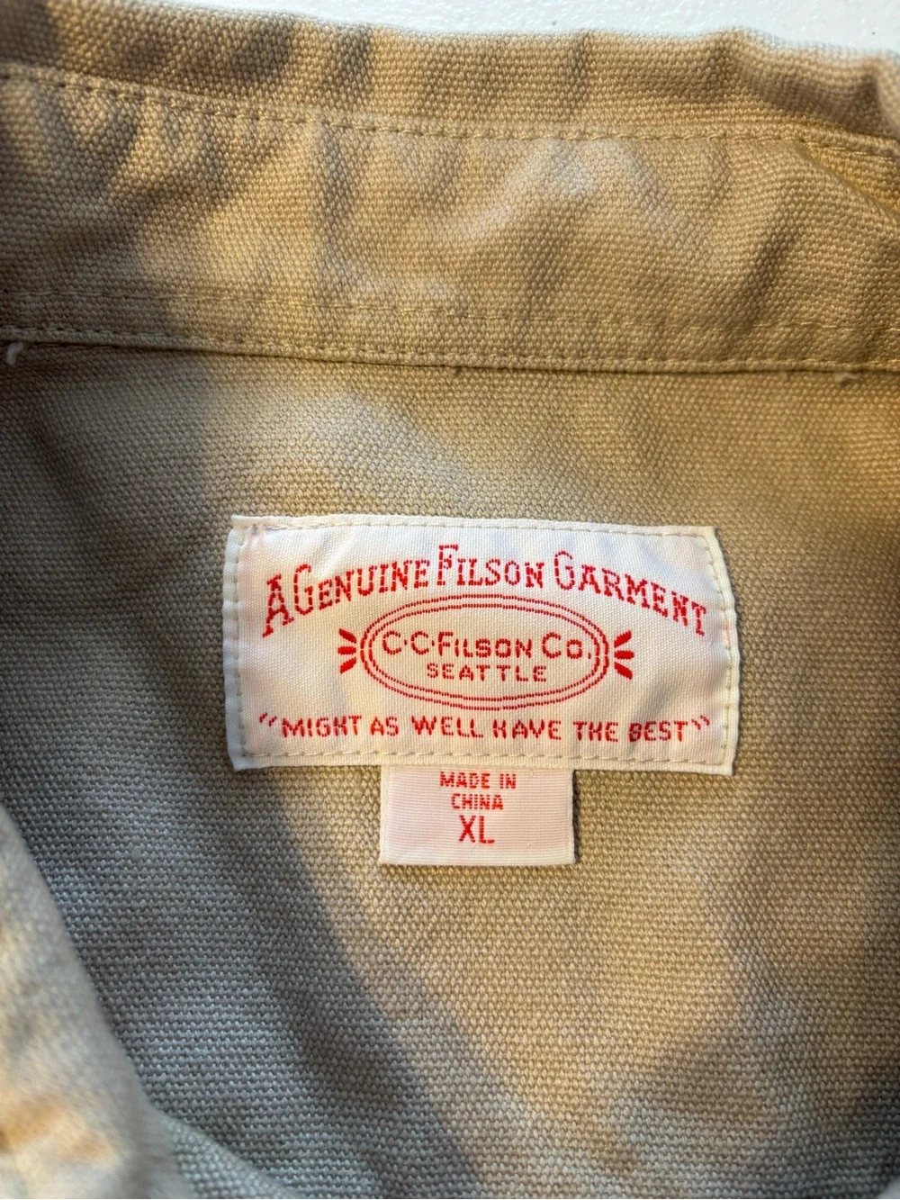 C.C. Filson Men's work Jacket - size XL heavyweight